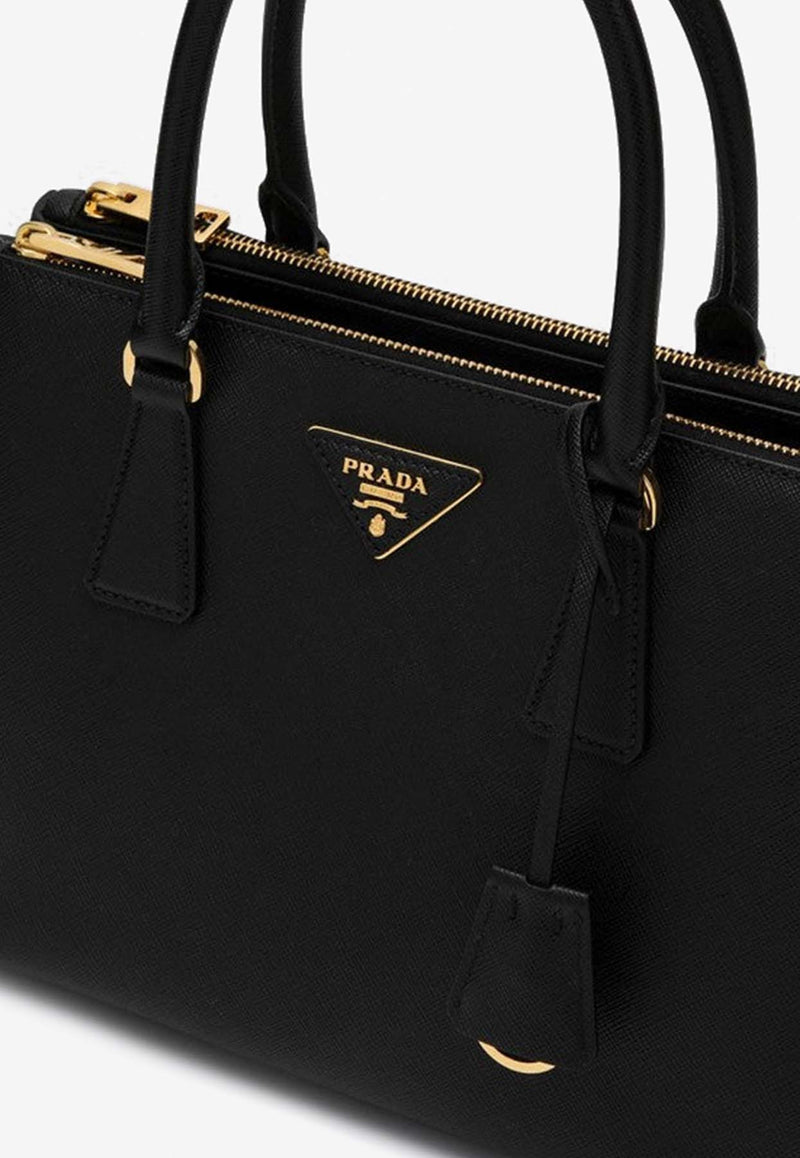 Prada Medium Galleria Saffiano Leather Top Handle Bag Black 1BA863EOONZV/P_PRADA-F0002