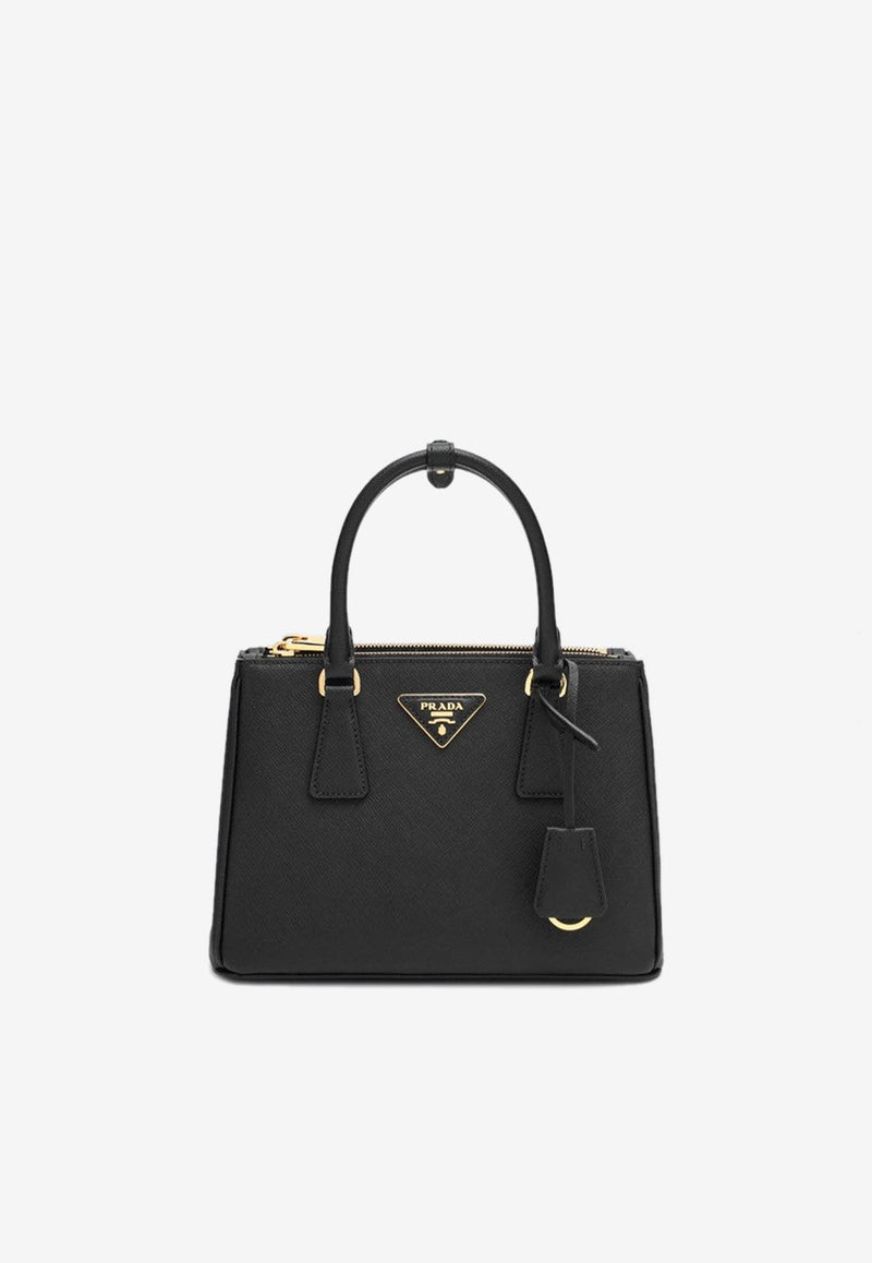 Prada Small Galleria Saffiano Leather Handbag Black 1BA896EOONZV/R_PRADA-F0002