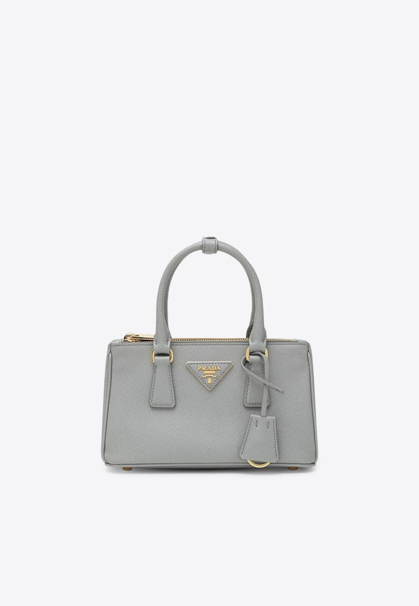 Prada Mini Galleria Saffiano Leather Handbag Gray 1BA916EOONZV/R_PRADA-F0424