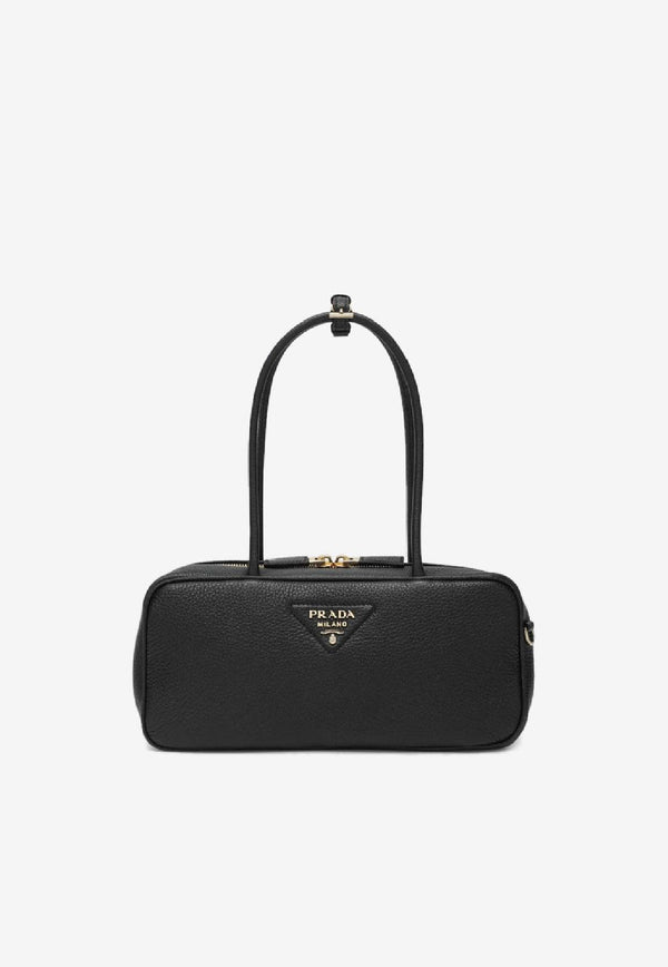 Prada Medium Leather Bowling Bag Black 1BB126ONO2DKV/S_PRADA-F0632