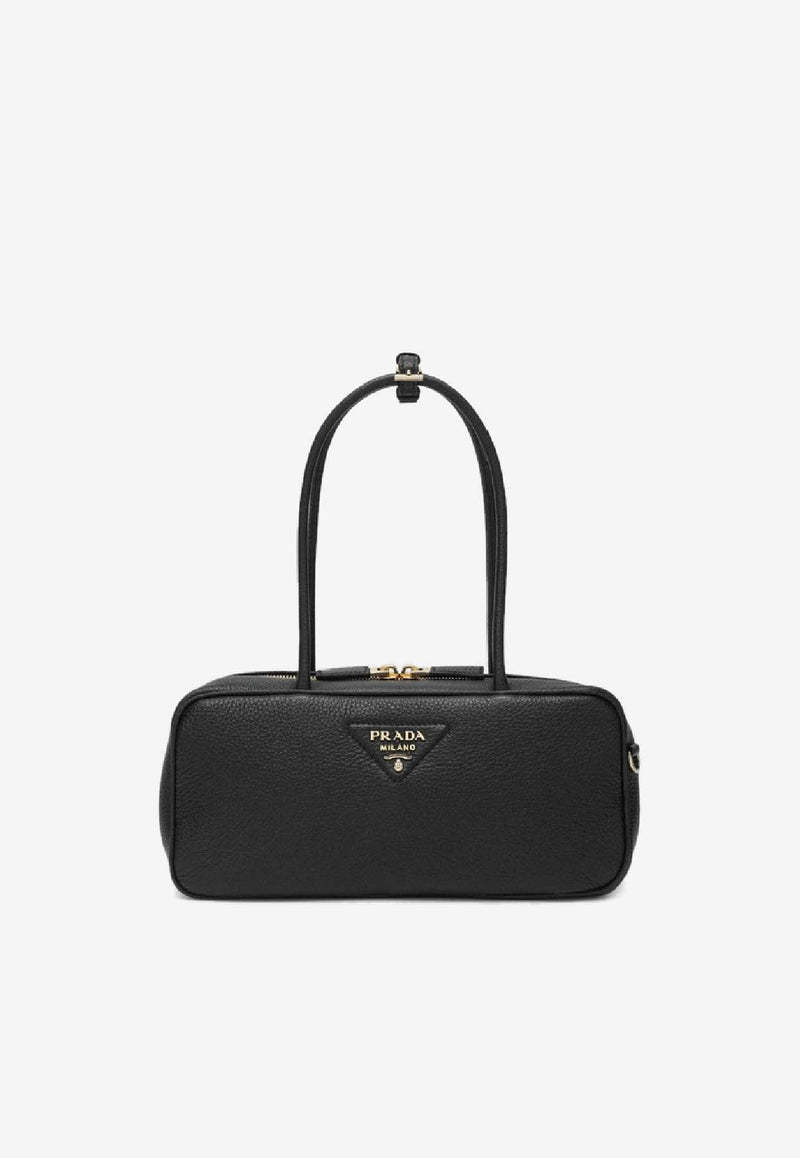 Prada Medium Leather Bowling Bag Black 1BB126ONO2DKV/S_PRADA-F0632