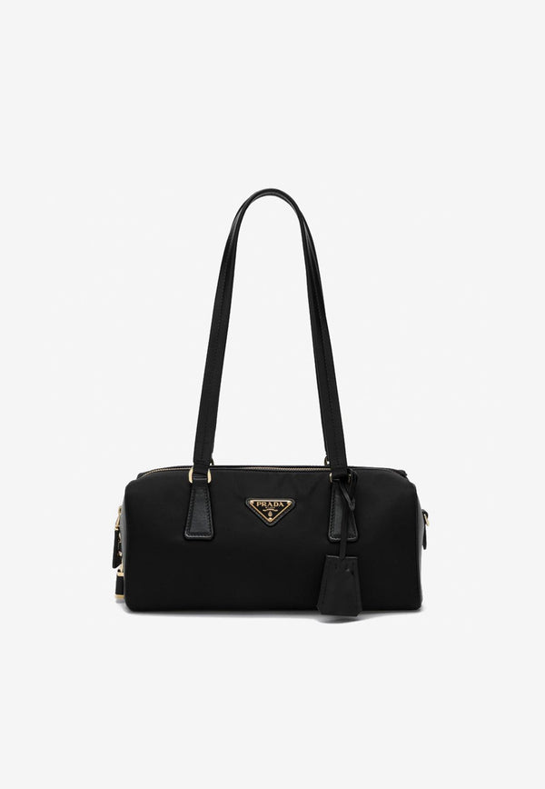 Prada Medium Re-Nylon and Leather Shoulder Bag Black 1BB127ODO2C8Q/Q_PRADA-F0002