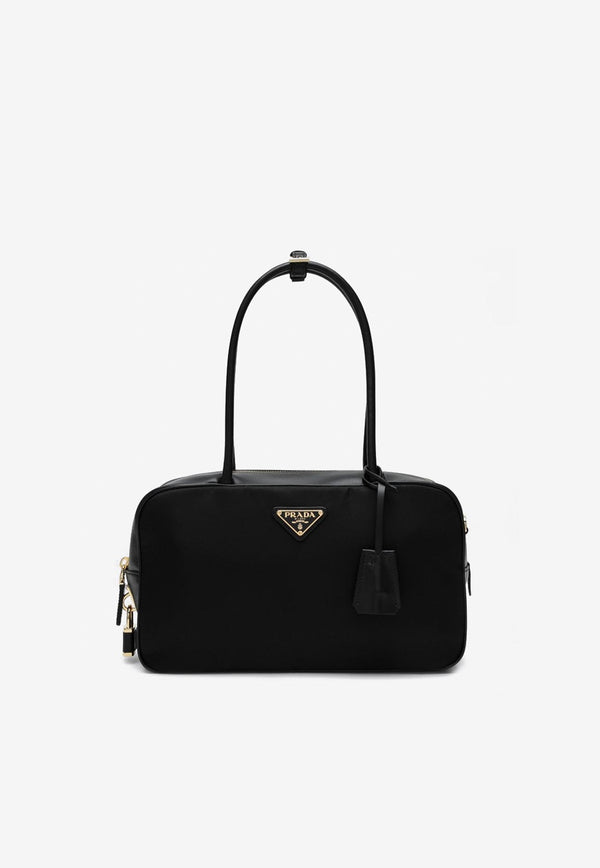 Prada Medium Re-Nylon and Leather Top Handle Bag Black 1BB132ODO2C8Q/Q_PRADA-F0002