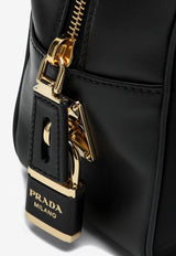 Prada Medium Re-Nylon and Leather Top Handle Bag Black 1BB132ODO2C8Q/Q_PRADA-F0002