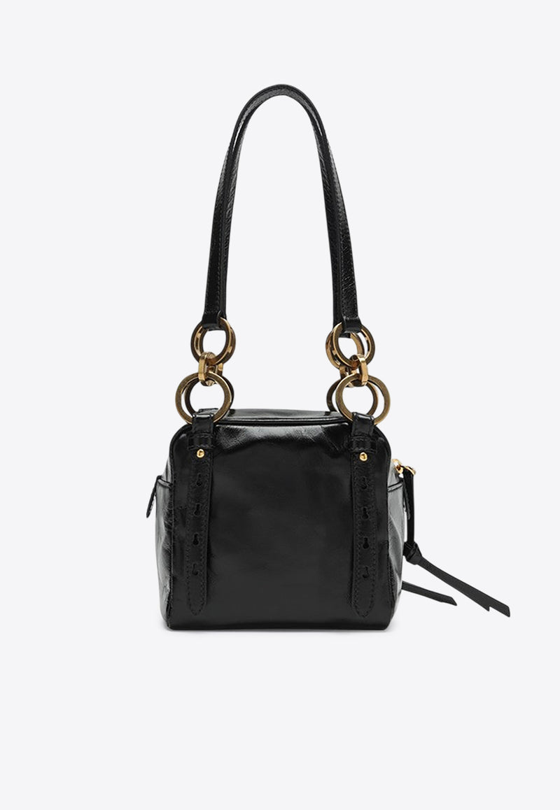 Prada Mini Dangle Calf Leather Shoulder Bag Black 1BB137OOO2CYR/Q_PRADA-F0002
