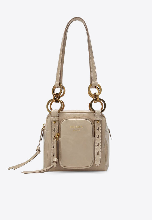 Prada Mini Dangle Leather Shoulder Bag Powder 1BB137OOO2CYR/Q_PRADA-F0236