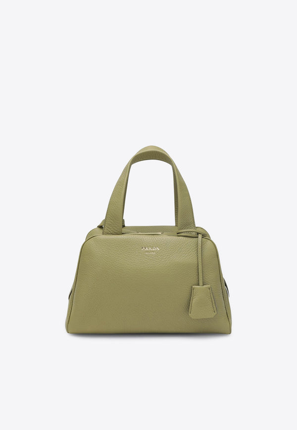 Prada Medium Trunk Leather Handbag  Pistachio 1BB149OOO2HIK/R_PRADA-F0362