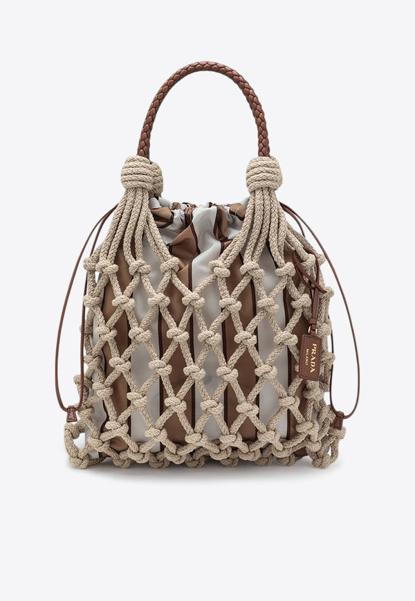 Prada Medium Noué Top Handle Bag Beige 1BC111OOR2DI2/Q_PRADA-F04HU