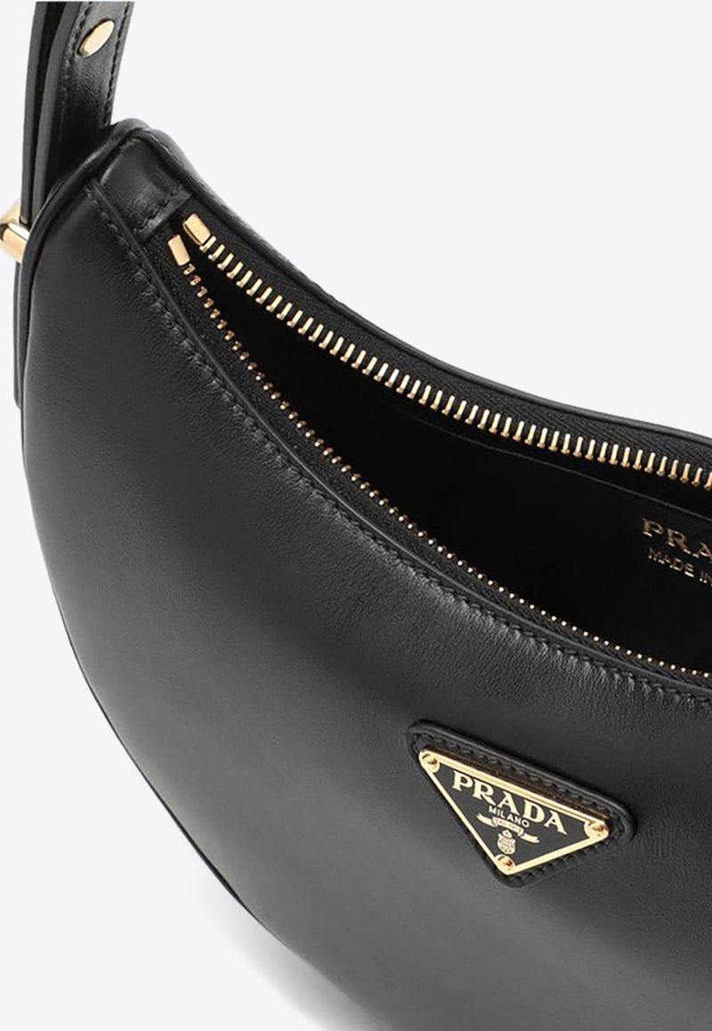 Prada Arqué Calf Leather Hobo Bag Black 1BC194OOOASK/P_PRADA-F0002