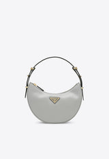 Prada Arqué Leather Top Handle Bag Gray 1BC194OOOASK/P_PRADA-F01IB