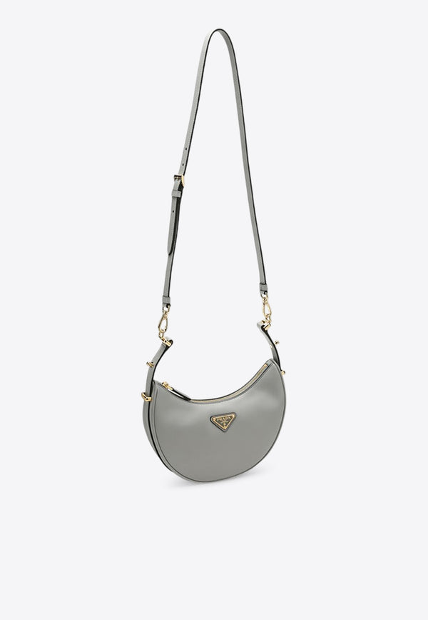 Prada Arqué Leather Top Handle Bag Gray 1BC194OOOASK/P_PRADA-F01IB