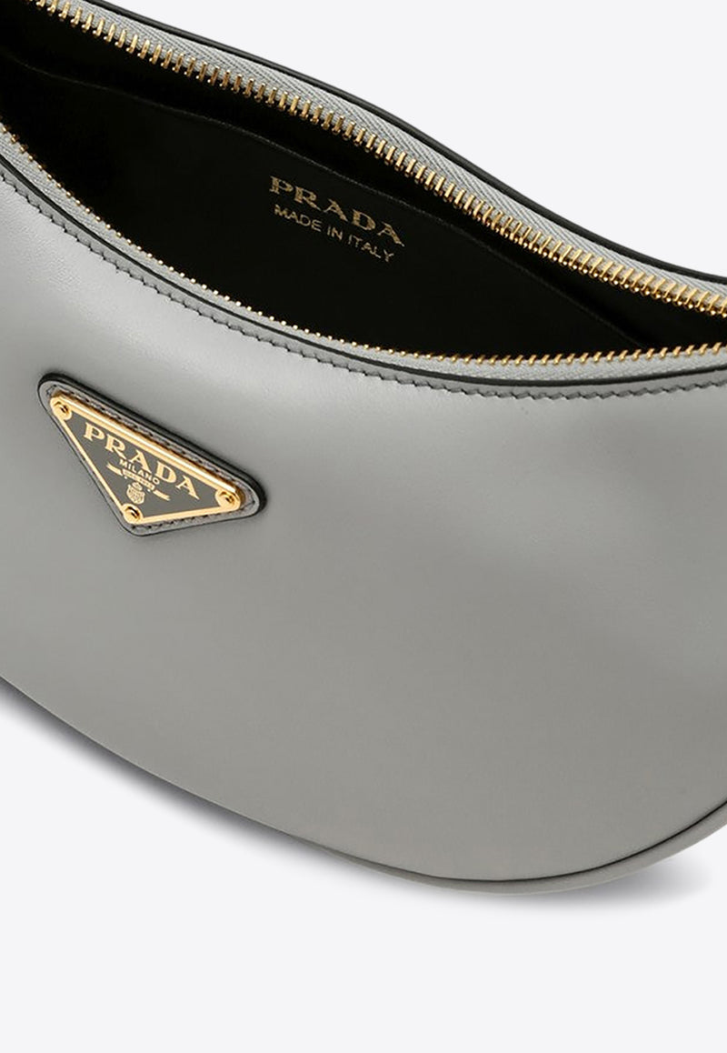 Prada Arqué Leather Top Handle Bag Gray 1BC194OOOASK/P_PRADA-F01IB