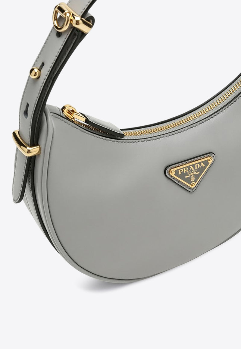 Prada Arqué Leather Top Handle Bag Gray 1BC194OOOASK/P_PRADA-F01IB