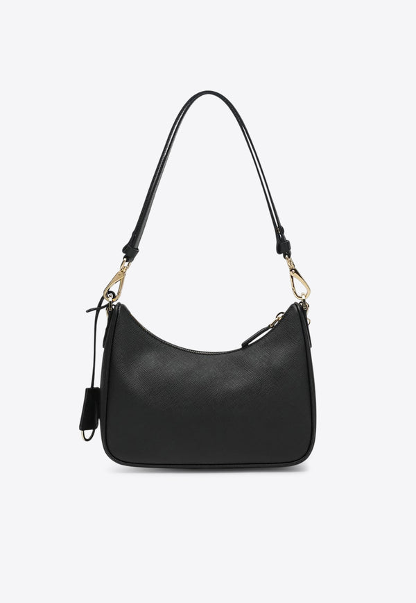 Prada Mini Re-Edition Shoulder Bag  Black 1BC204QOMNZV/S_PRADA-F0632