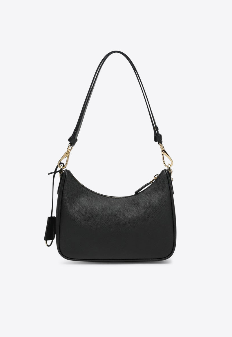 Prada Mini Re-Edition Shoulder Bag  Black 1BC204QOMNZV/S_PRADA-F0632
