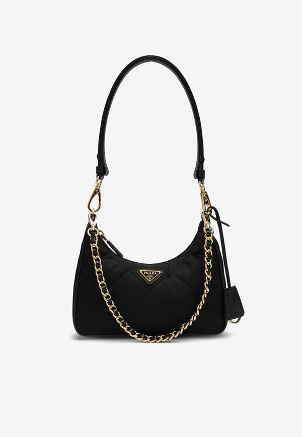 Prada Mini Re-Edition 1995 Chain Shoulder Bag Black 1BC204QOO2AOS/Q_PRADA-F0002