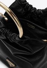 Prada Mini Bucket Bag in Nappa Leather Black 1BC227OOO2DX8/P_PRADA-F0002