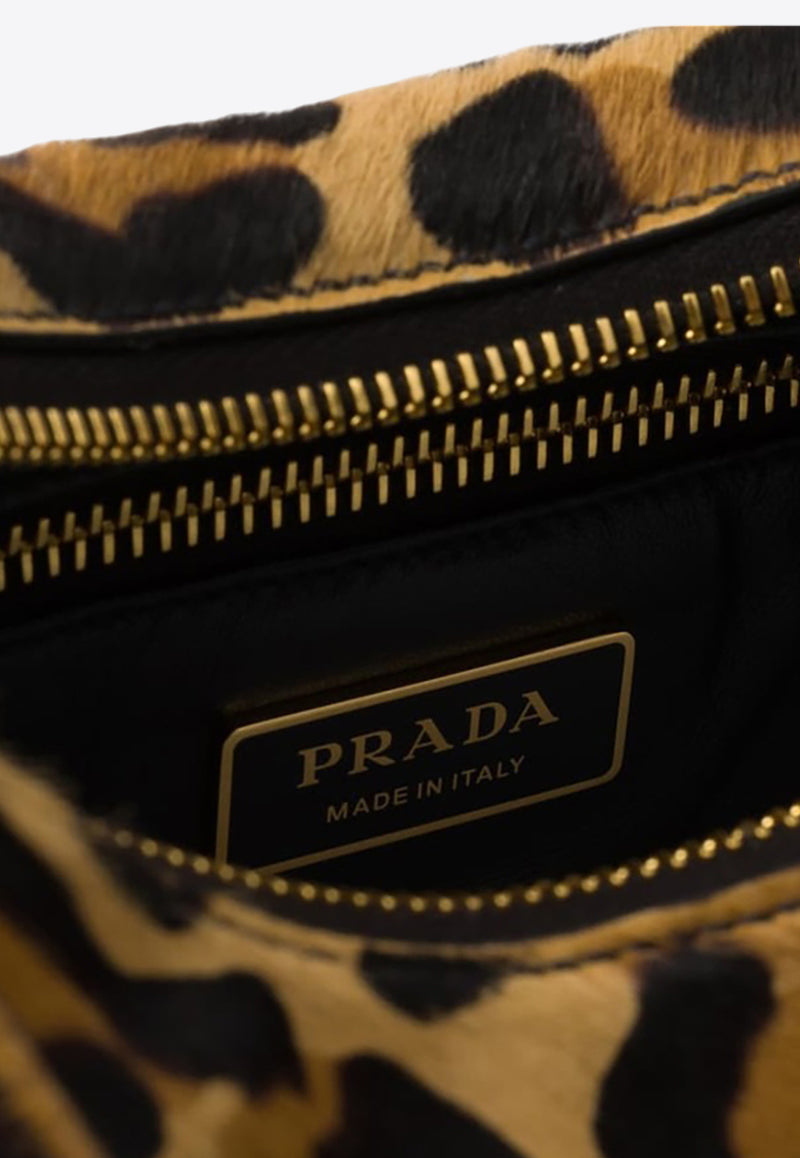 Prada Medium Aimée Leopard Print Shoulder Bag Brown 1BC229LVM2C7B/Q_PRADA-F0151