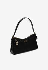 Prada Large Aimée Re-Nylon and Leather Shoulder Bag Black 1BC232ODO2C8Q/Q_PRADA-F0002