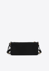 Prada Triangle Logo Re-Nylon and Leather Shoulder Bag Black 1BC234NDO2C8Q/R_PRADA-F0002