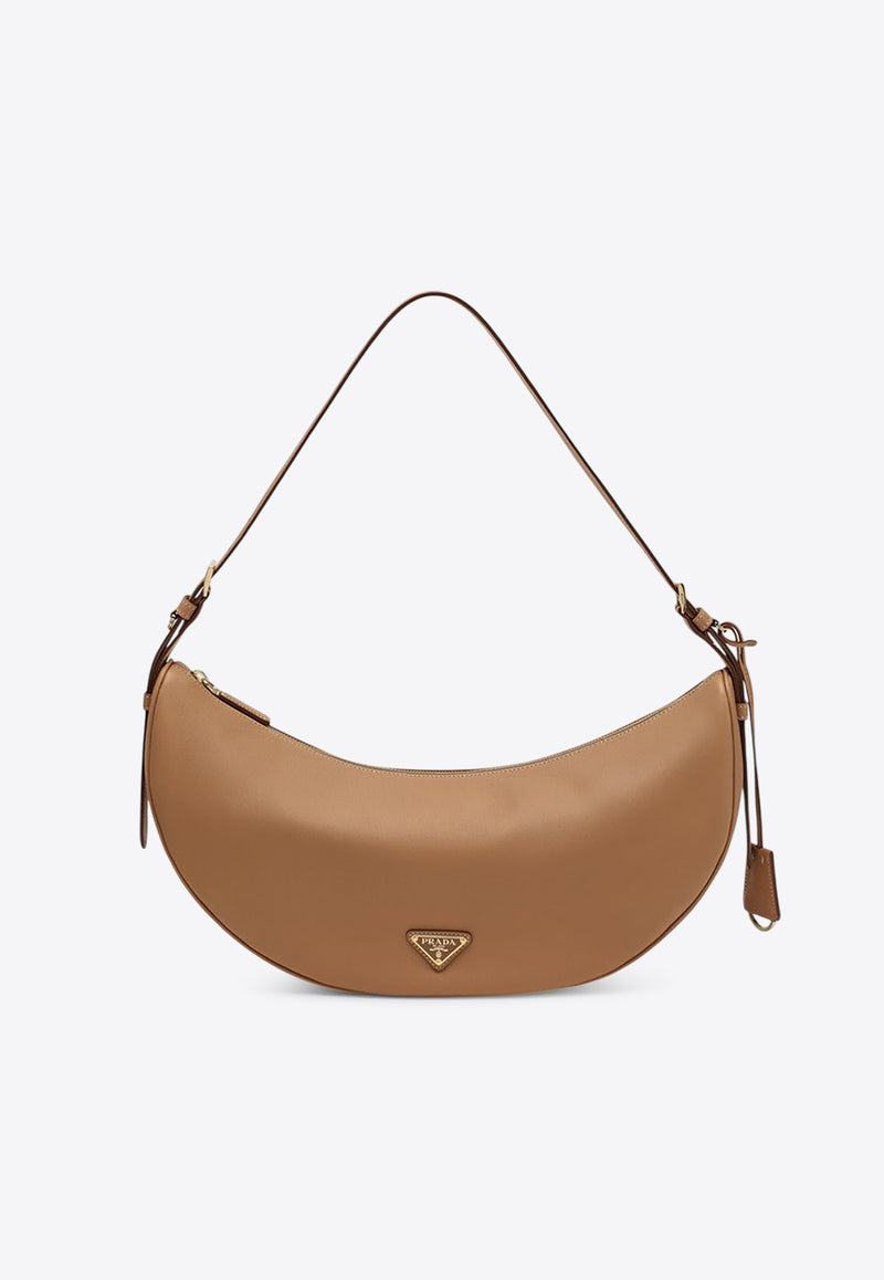 Prada Large Demi-Lune Shoulder Bag Brown 1BC255OVO2CYS/R_PRADA-F0018