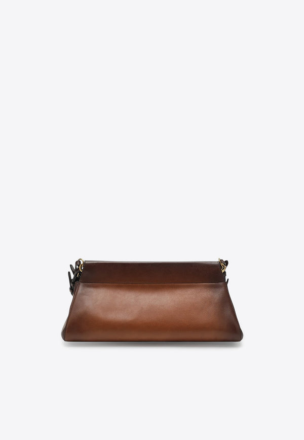 Prada Medium Enchaîné Vintage Leather Shoulder Bag  Cognac 1BC262SOO2HMZ/R_PRADA-F0046