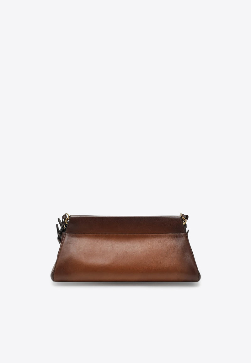 Prada Medium Enchaîné Vintage Leather Shoulder Bag  Cognac 1BC262SOO2HMZ/R_PRADA-F0046