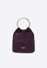 Prada Mini Suede Bucket Bag Purple 1BC267OOO008/R_PRADA-F0051
