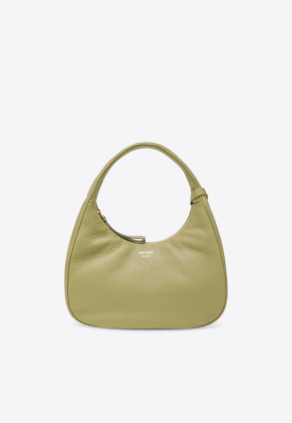 Prada Small Leather Hobo Bag Pistachio 1BC268OOO2HIK/R_PRADA-F0362