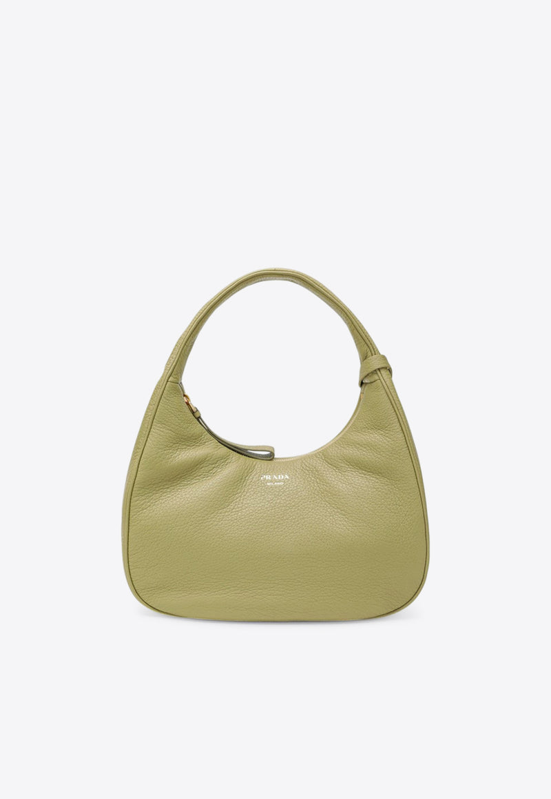 Prada Small Leather Hobo Bag Pistachio 1BC268OOO2HIK/R_PRADA-F0362