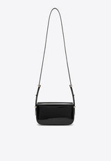 Prada Triangle Logo Patent Leather Shoulder Bag Black 1BD339MTO069/O_PRADA-F03KJ