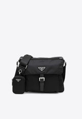 Prada  Triangle Logo Re-Nylon Crossbody Bag Black 1BD994B1MRV44/R_PRADA-F0002