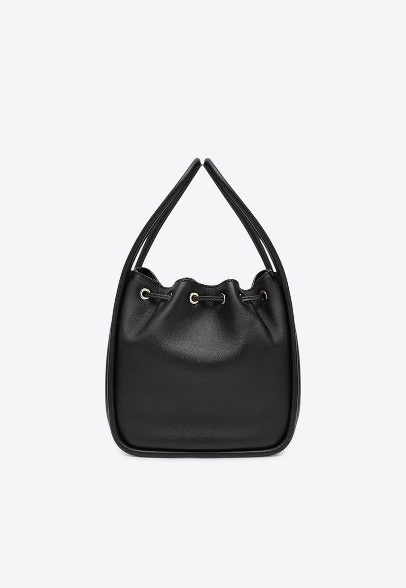 Prada Mini Darling Leather Bucket Bag Black 1BE087OVO2CYS/R_PRADA-F0002