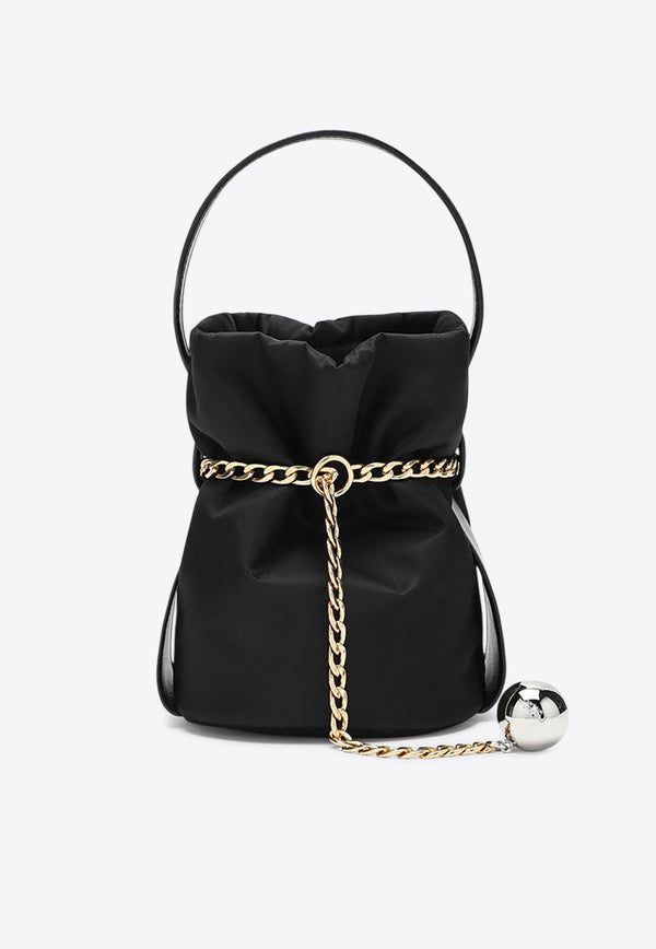 Prada Mini Petit Sac Bucket Bag in Re-Nylon and Nappa Leather Black 1BE088OOORUKW/R_PRADA-F0002