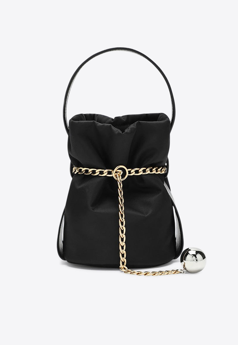Prada Mini Petit Sac Bucket Bag in Re-Nylon and Nappa Leather Black 1BE088OOORUKW/R_PRADA-F0002
