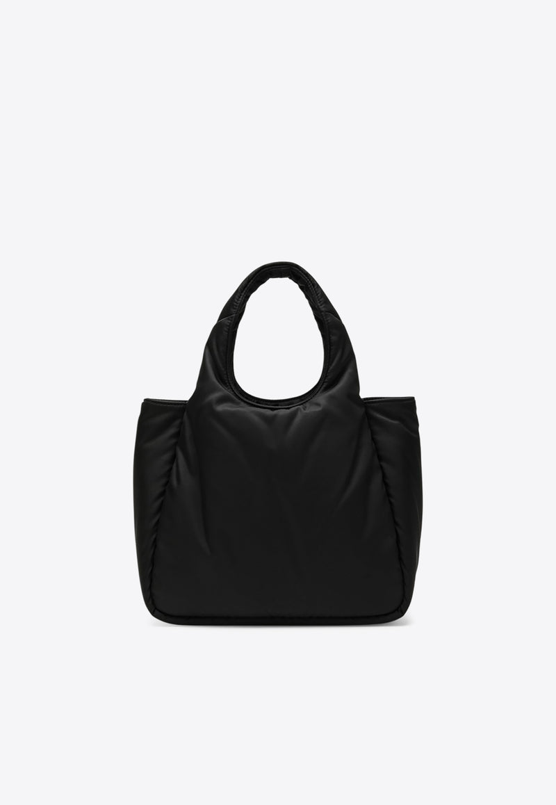 Prada Small Triangle Logo Padded Re-Nylon Tote Bag  Black 1BG412OVMRCCJ/O_PRADA-F0002