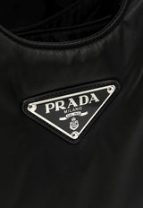 Prada Small Triangle Logo Padded Re-Nylon Tote Bag  Black 1BG412OVMRCCJ/O_PRADA-F0002