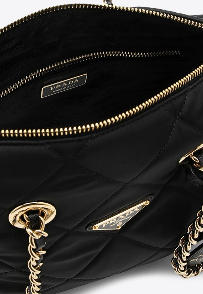 Prada Re-Edition 1995 Re-Nylon Chain Shoulder Bag Black 1BG468COO2AOS/P_PRADA-F0002