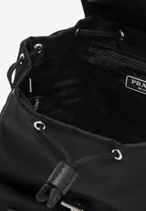 Prada Mini Re-Nylon Triangle Logo Chain Backpack Black 1BH029DOMRV44/P_PRADA-F0002