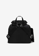 Prada Re-Nylon and Saffiano Leather Logo Backpack Black 1BZ811OTMRV44/S_PRADA-F0002