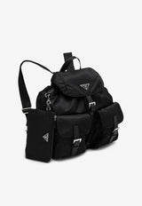 Prada Re-Nylon and Saffiano Leather Backpack with Pouch Black 1BZ811OTORV44/Q_PRADA-F0002