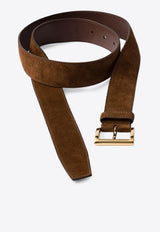 Prada Suede Leather Belt Brown 1CC537054/Q_PRADA-F0324