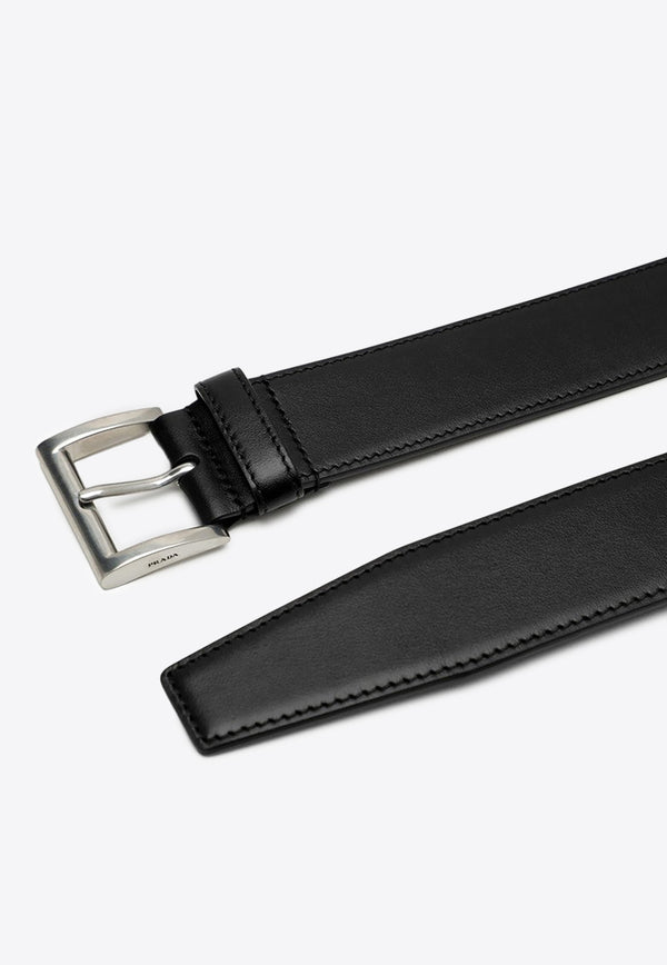 Prada Buckled Leather Belt Black 1CC537ASK/O_PRADA-F0002