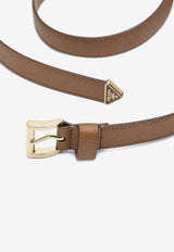 Prada Saffiano Leather Logo Belt Caramel 1CC618053/S_PRADA-F03BH