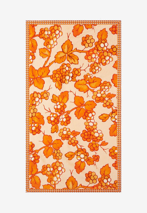 Etro Berry Print Beach Towel 1D051-9022 0750 Orange