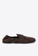 Prada Elasticated Suede Penny Loafers Brown 1D051O010008/R_PRADA-F0003
