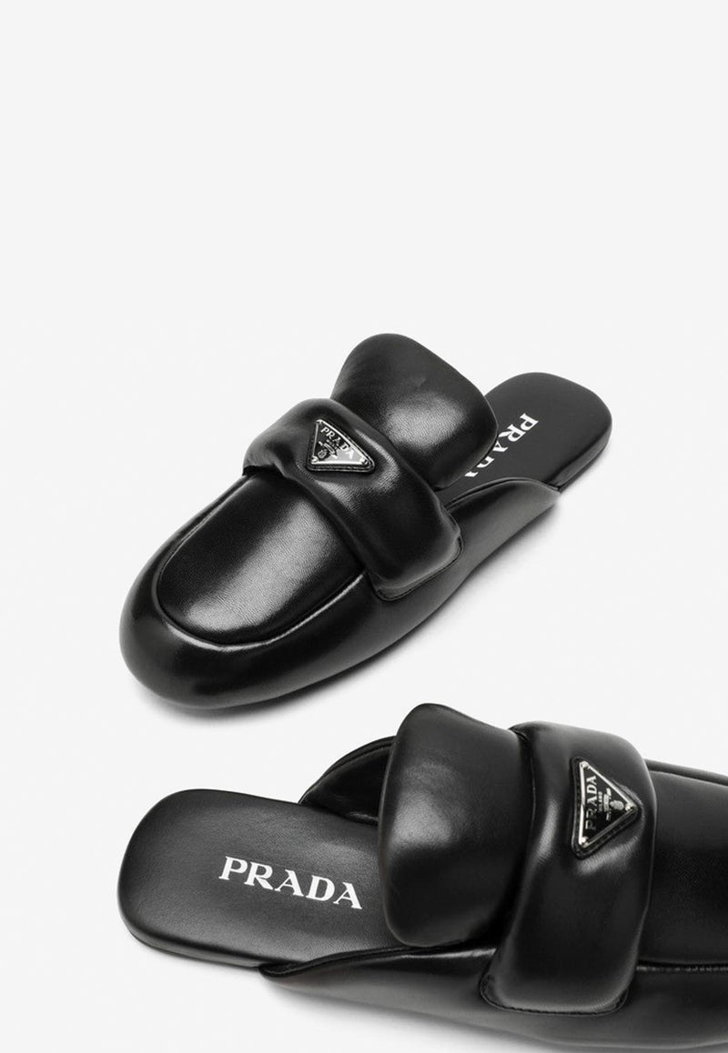 Prada Soft Padded Flat Mules Black 1D109N0052DL8/M_PRADA-F0002