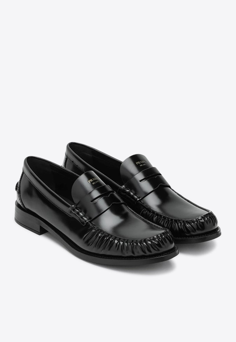 Prada Polished Leather Loafers Black 1D199O020P39/R_PRADA-F0002