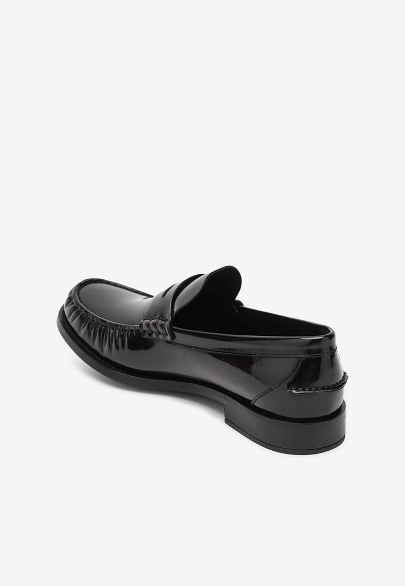 Prada Polished Leather Loafers Dark Brown 1D199O020P39/R_PRADA-F0397