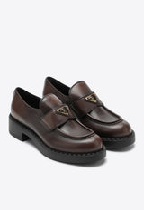 Prada Triangle Logo Brushed Leather Loafers Brown 1D246MG0503KY8/P_PRADA-F0003